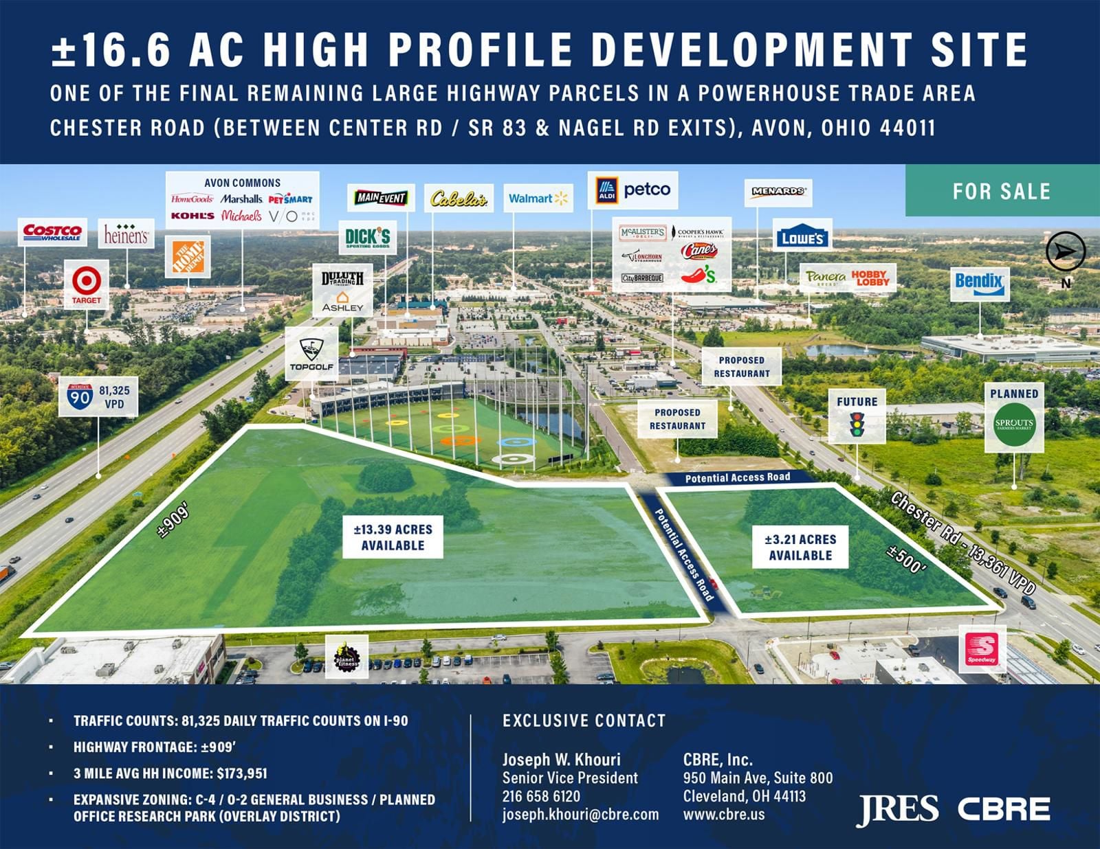 ±16.6 AC High Profile Development Site 35305 Chester Road - Image 1