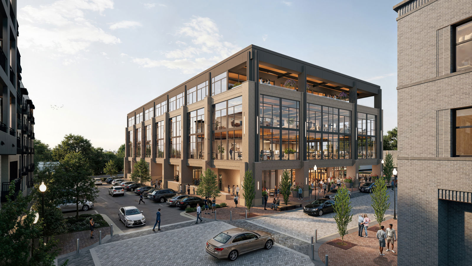 34057 Office Courtyard View Rendering