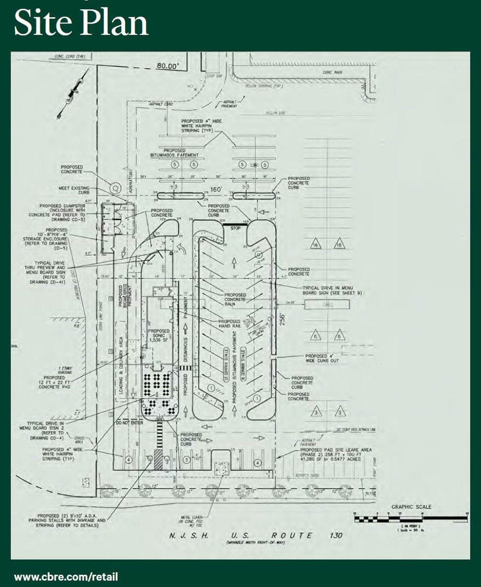 1101 US - 130 _Cinnaminson, NJ_Brochure 08.13.2026 Site Plan