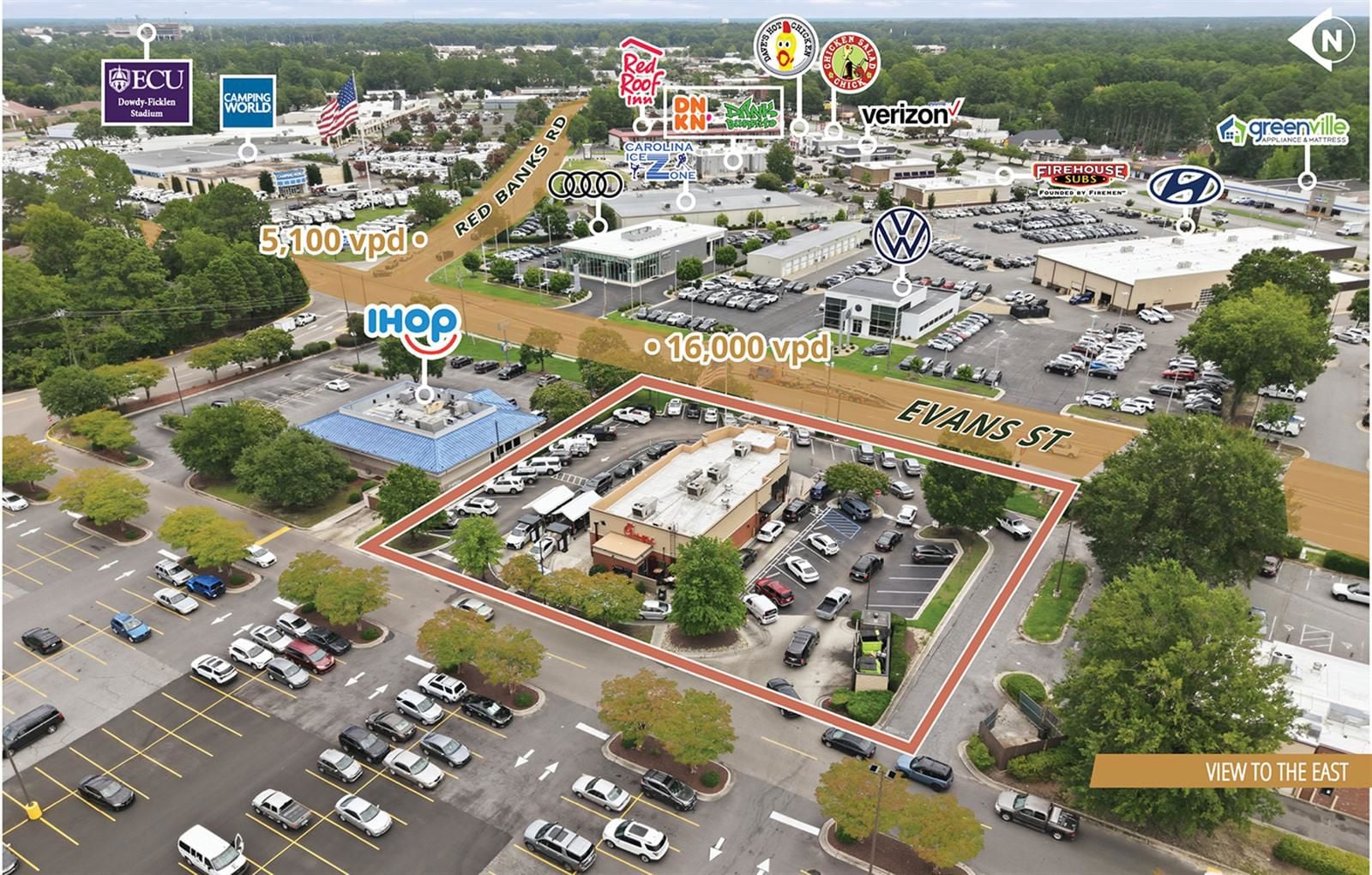 3020 Evans St, Greenville, NC 27834_aerial