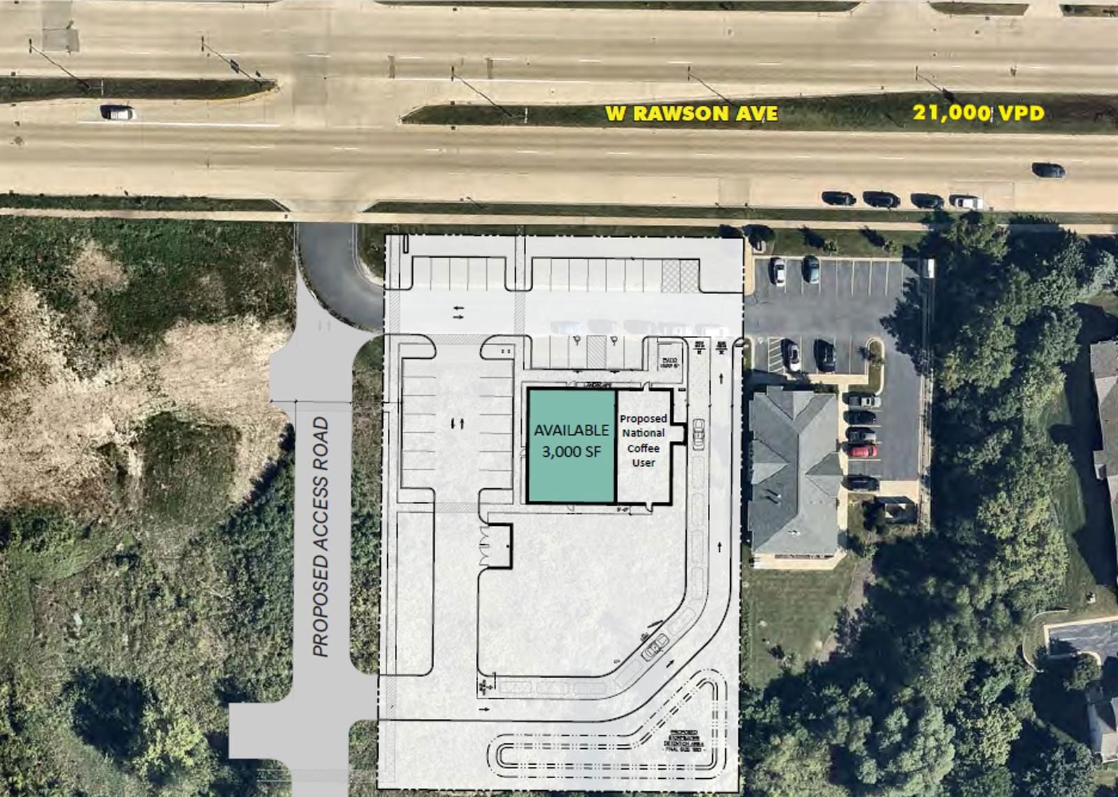 Siteplan Aerial_7255 W Rawson Ave, Franklin