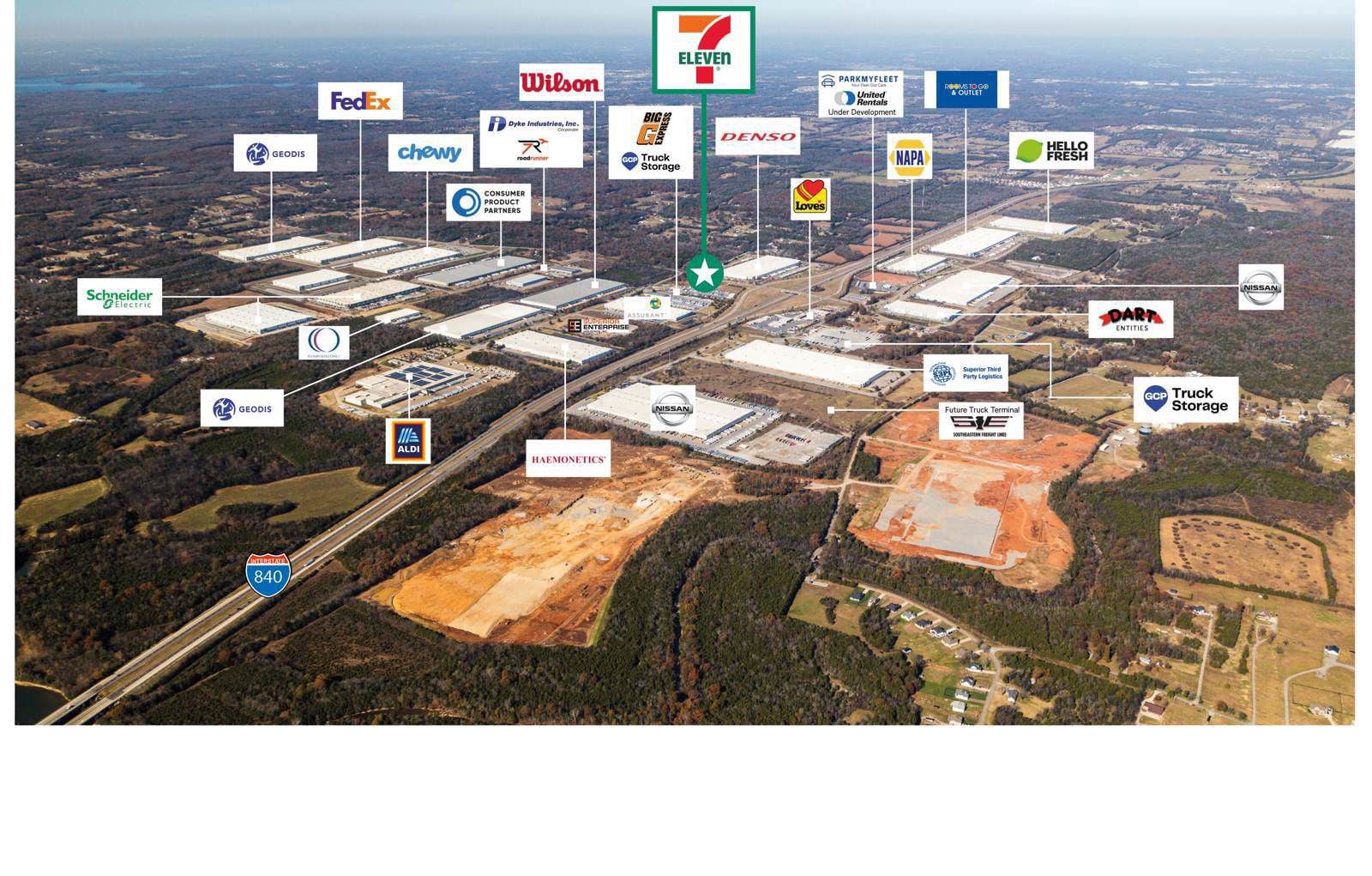 Couchville 7-Eleven - Aerial Map
