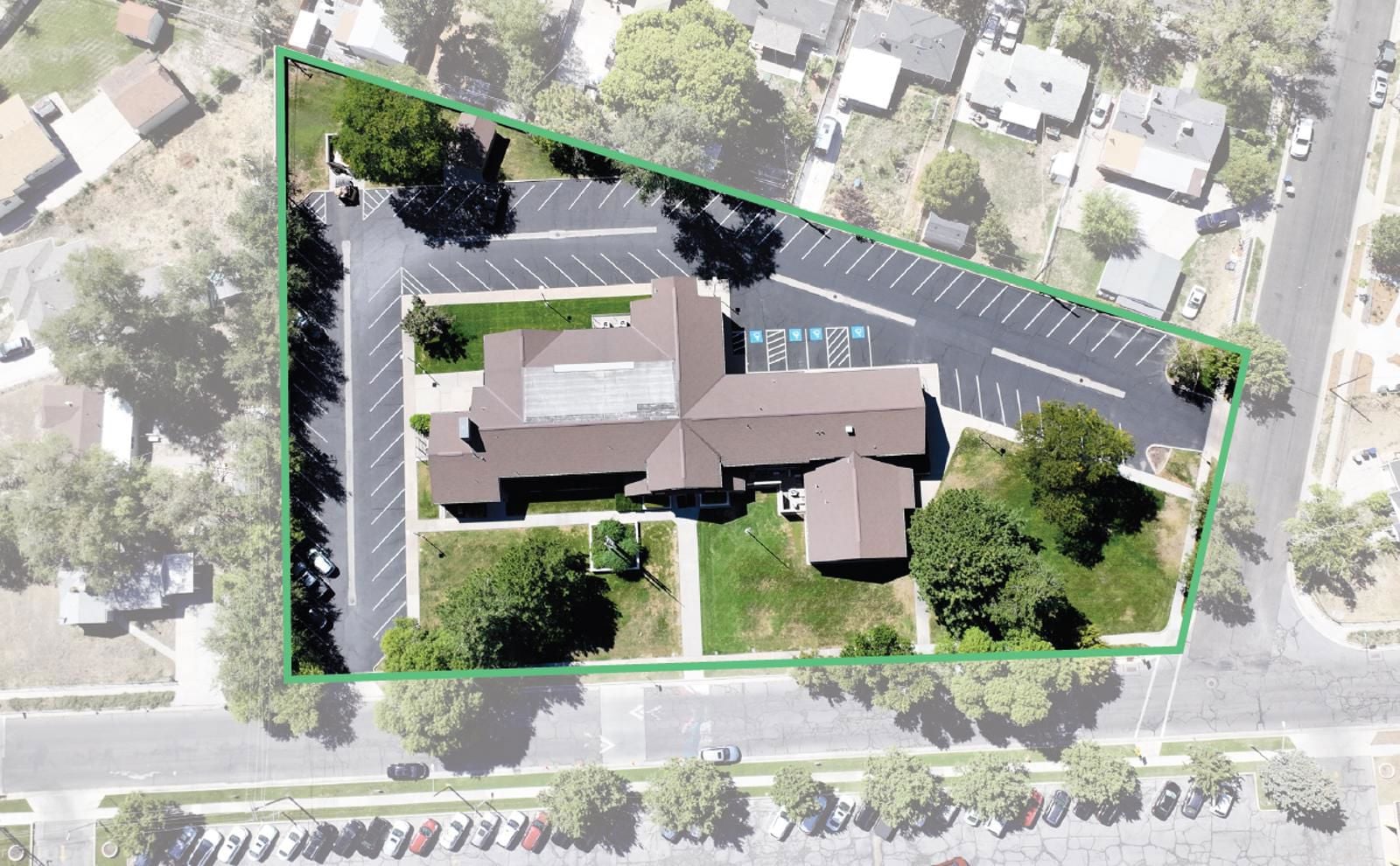 1172 S Glendale Dr aerial parcel