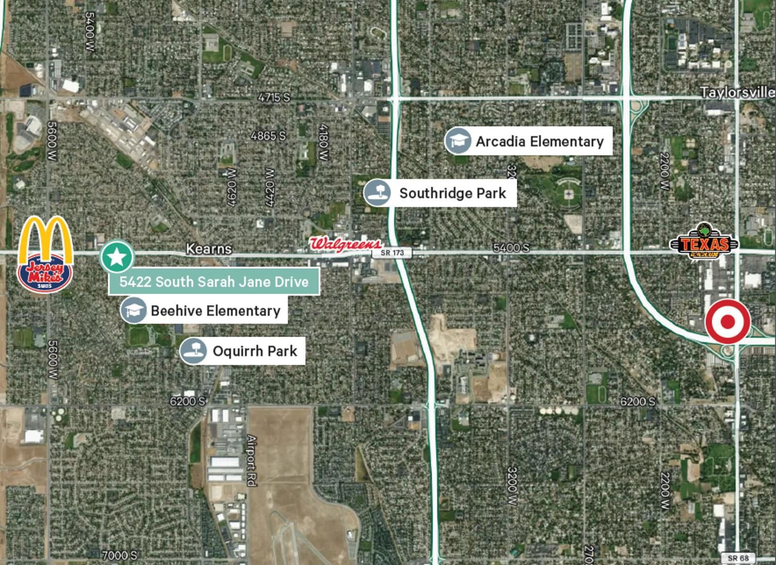 5422 S Sarah Jane Drive Map