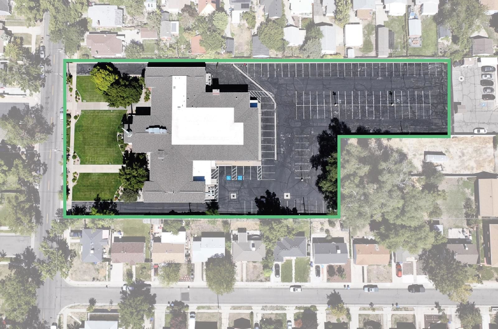 1883 S West Temple St aerial parcel