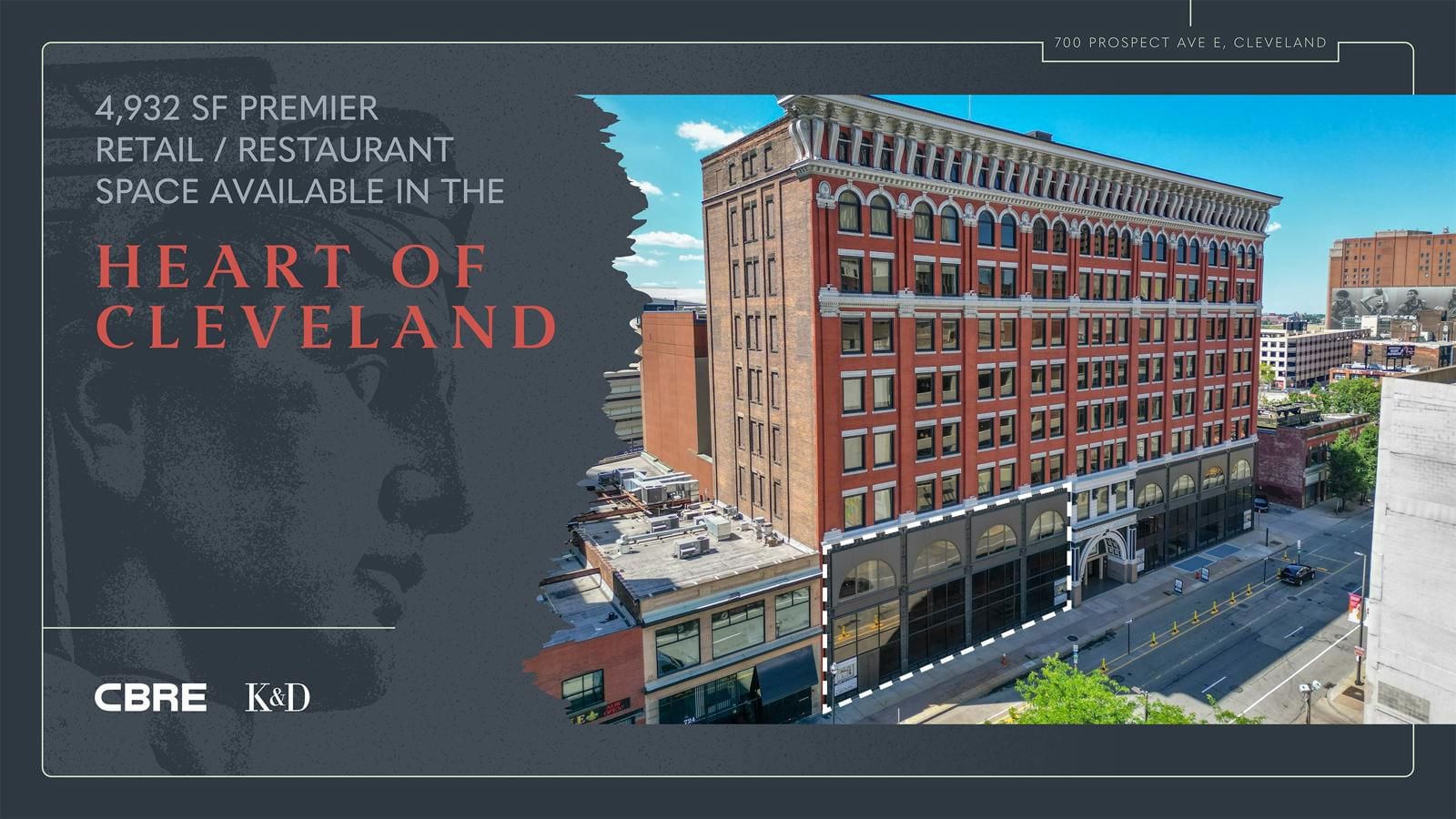 4,932 SF Premier Retail/Restaurant Space Available in the Heart of Cleveland 700 Prospect Avenue East - Image 1