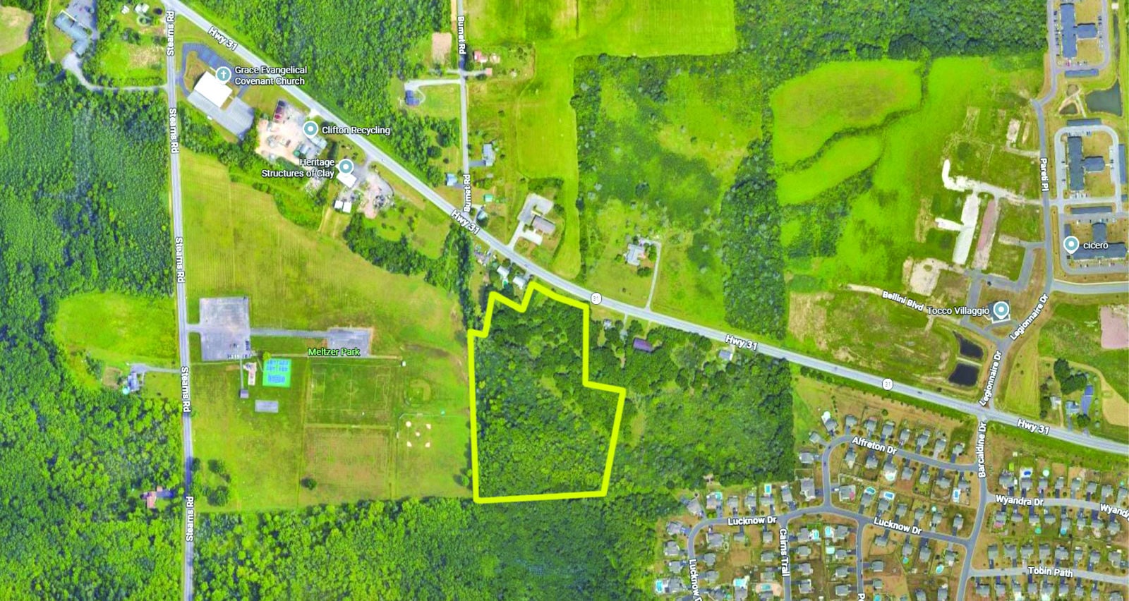 Aerial with Outline