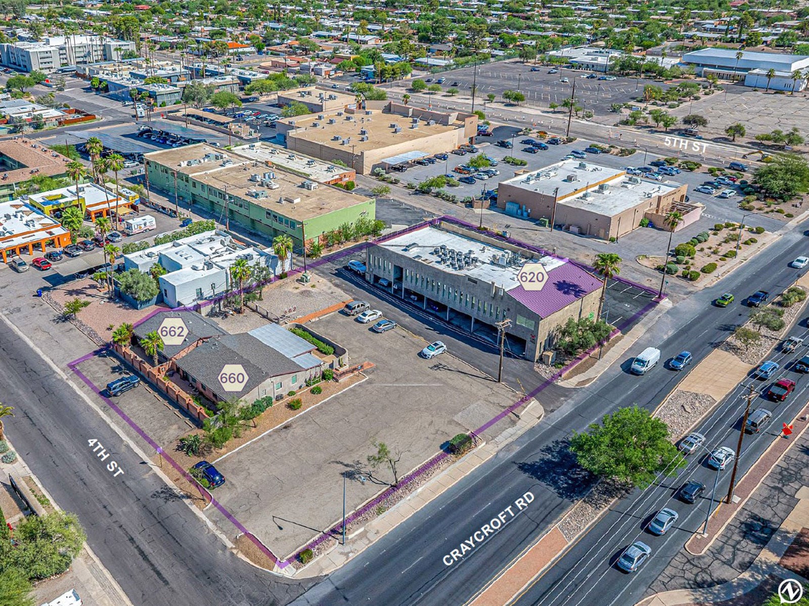 620 N Craycroft Rd - aerial