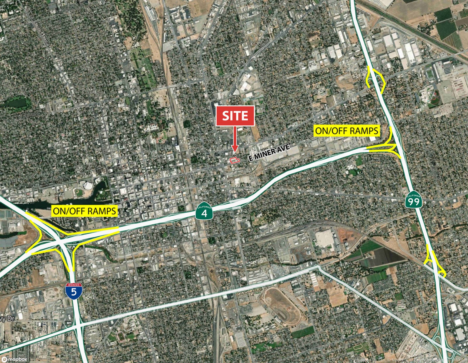 E Miner Ave Map
