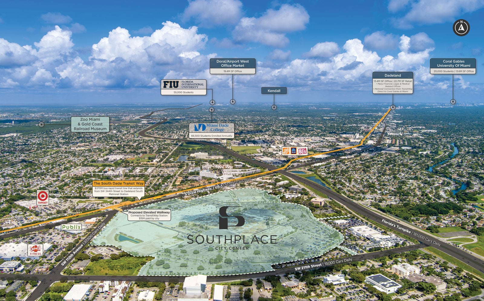 SouthPlace City Center-Aerial