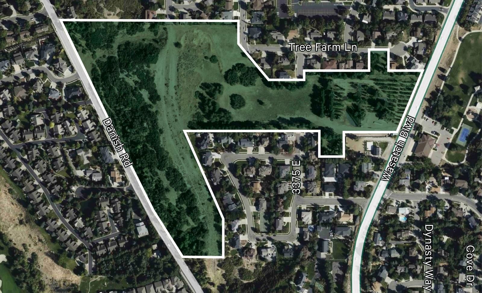 Wasatch Blvd Parcel Outline