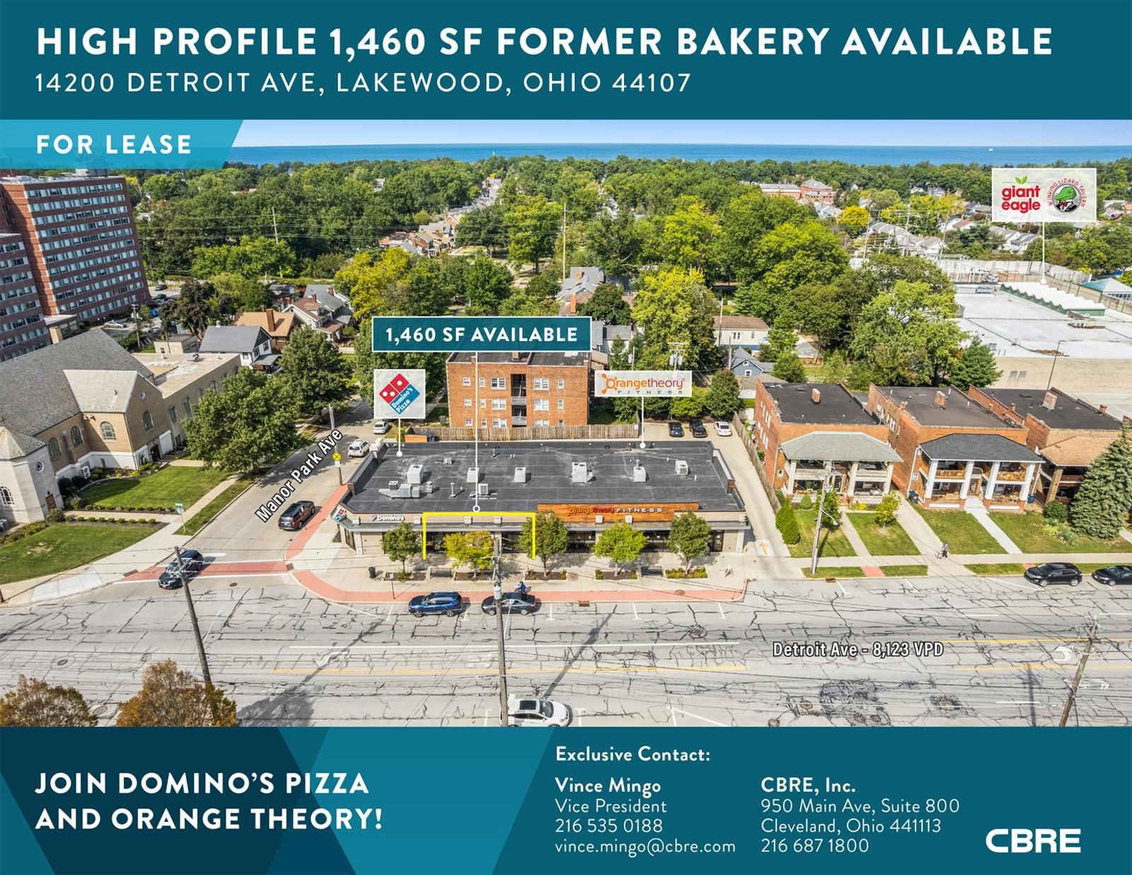 High Profile 1,460 SF Former Bakery Available 14200 Detroit Avenue - Image 1