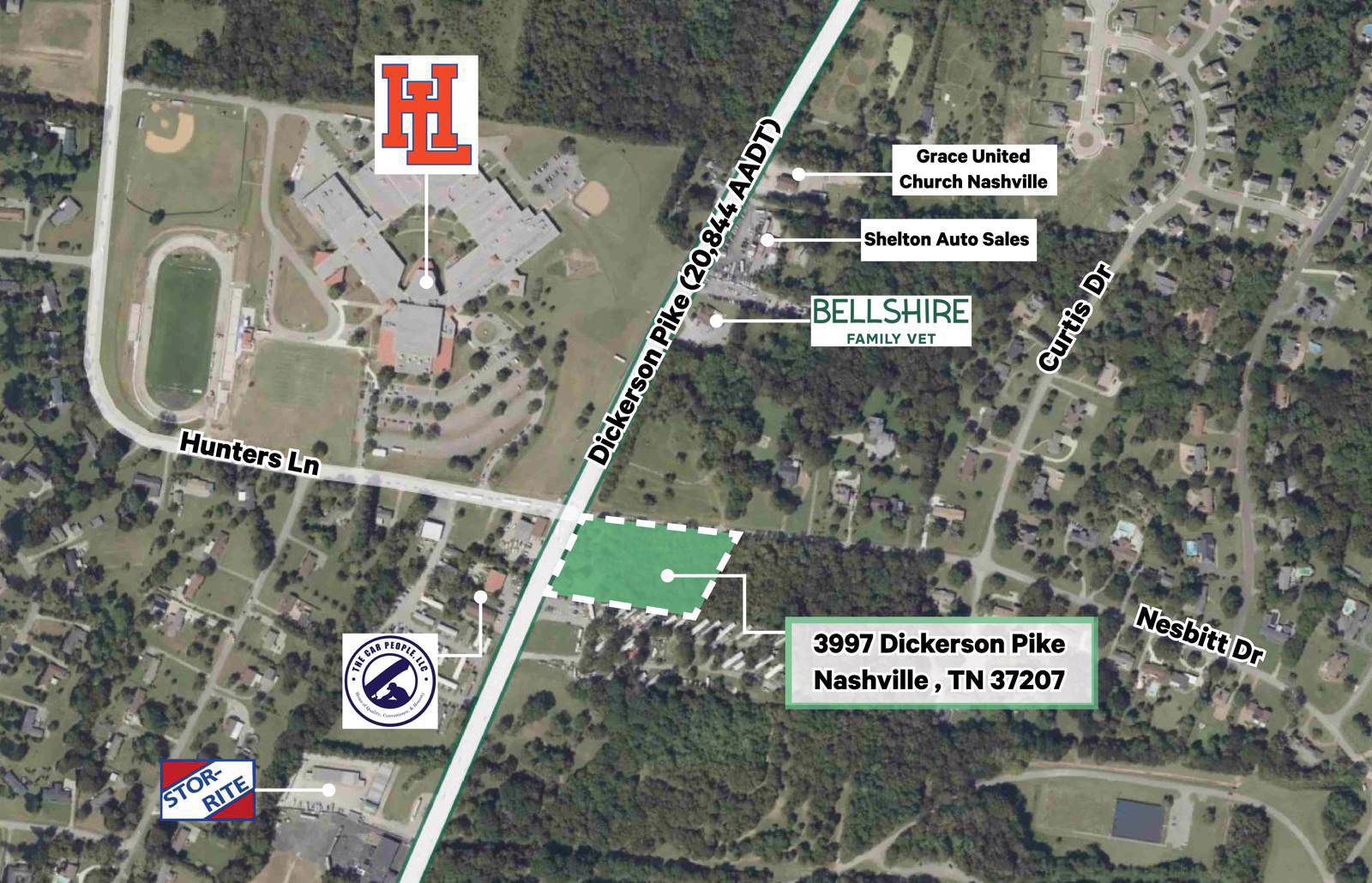 3997 Dickerson Pike Map 1