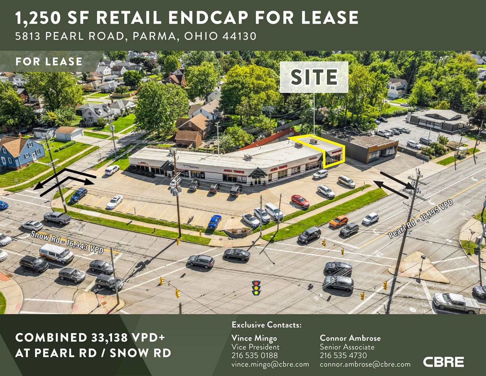 1,250 SF Retail Endcap For Lease 5813 Pearl Road - Image 1
