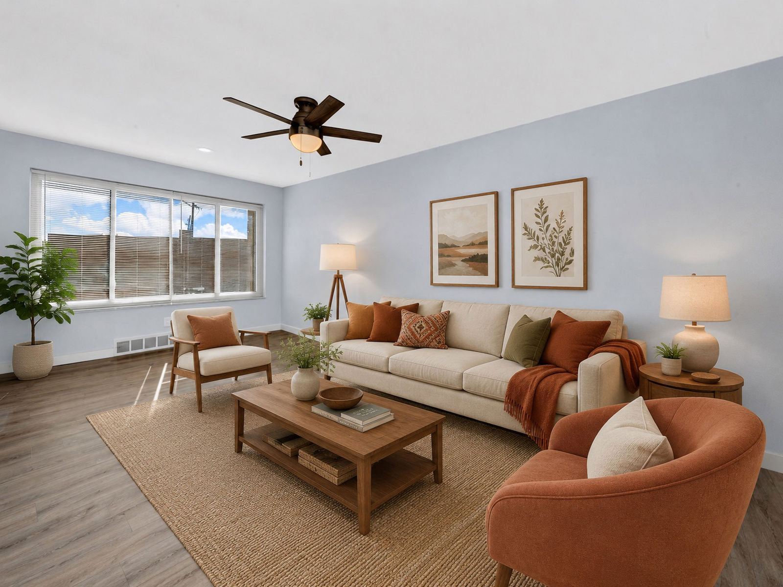 1k living room staged 3