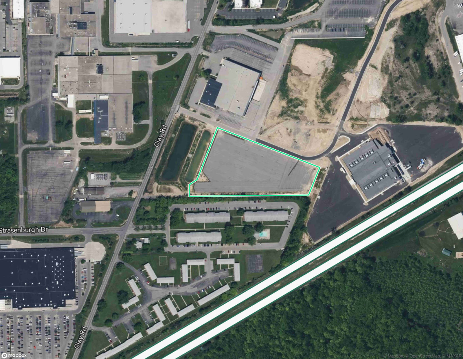 Aerial with Parcel Outline