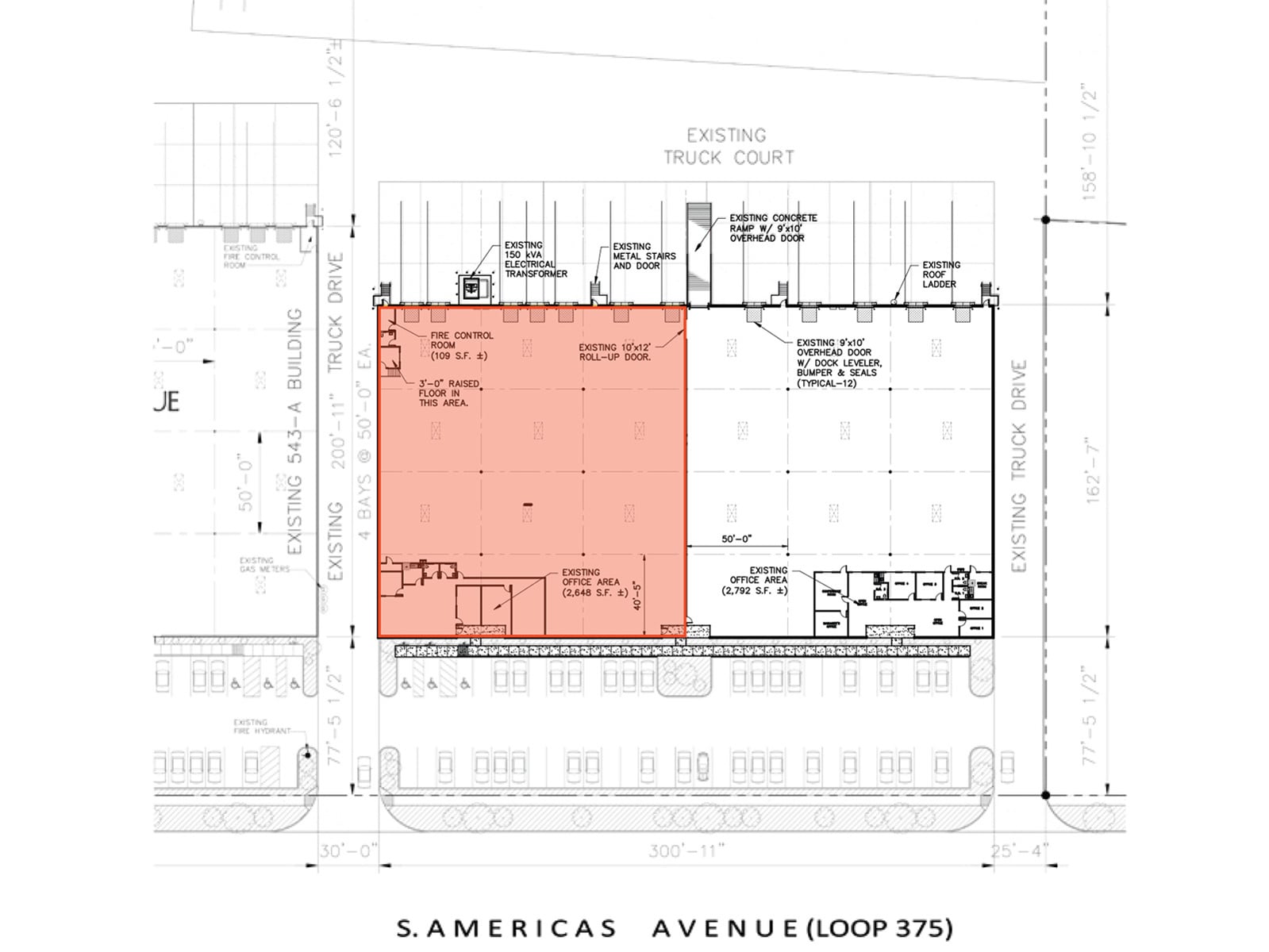 543B S. Americas Avenue - Site Plan