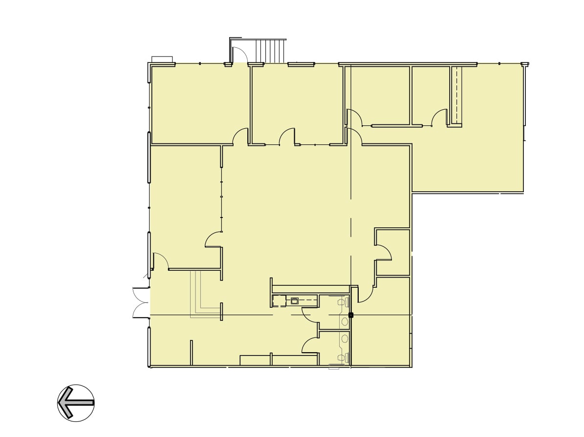 1790 Commerce Park - Office Floor Plan (Available Area Marked)