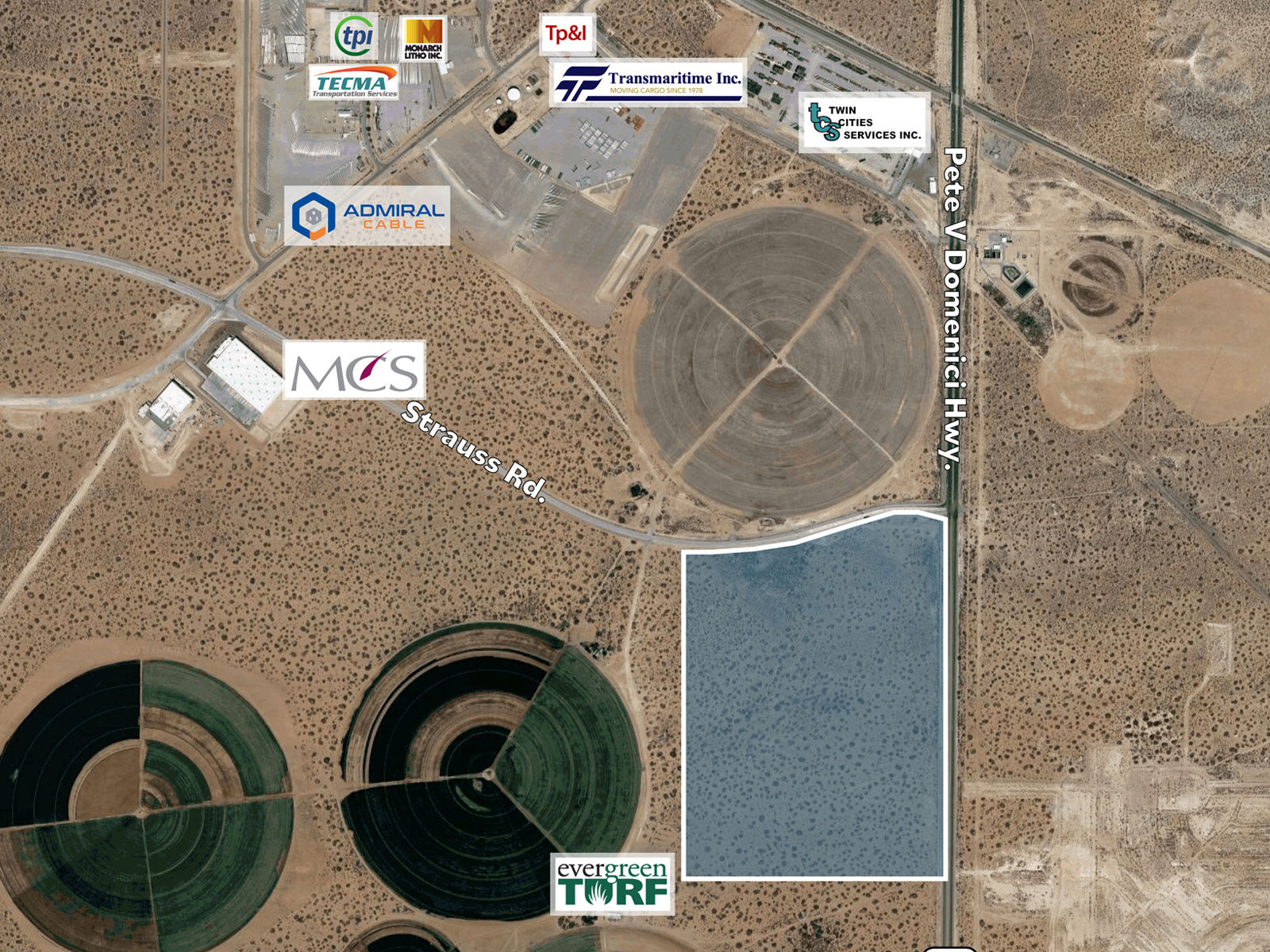 9101 Pete Domenici Aerial - Marked blue