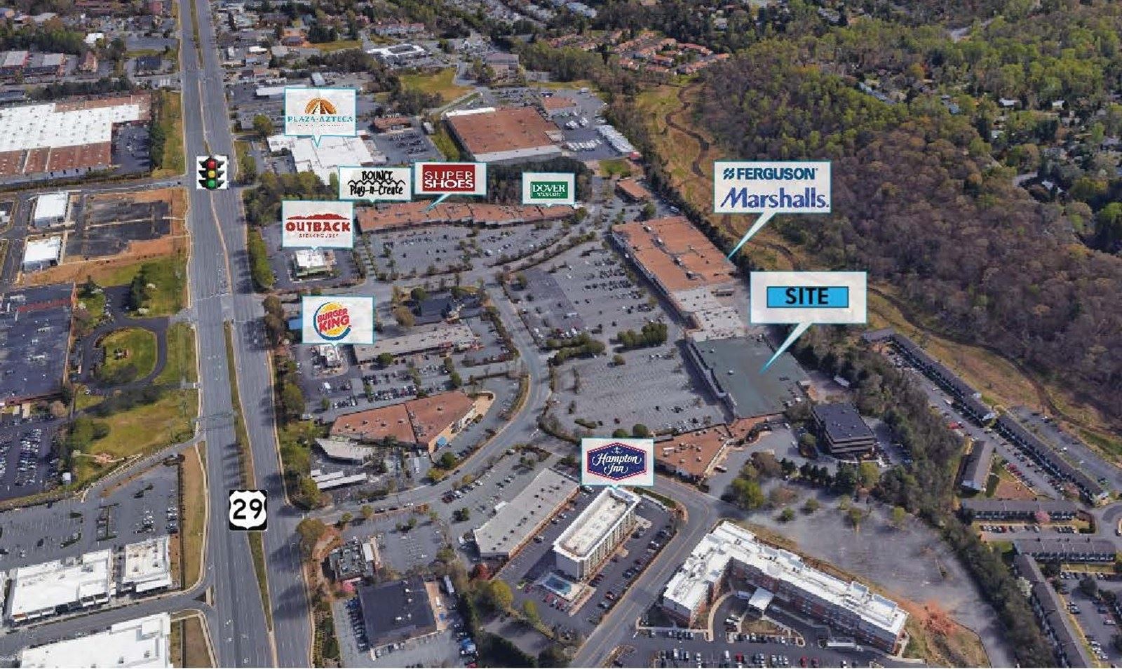 Kroger Charlottesville Aerial Site Plan