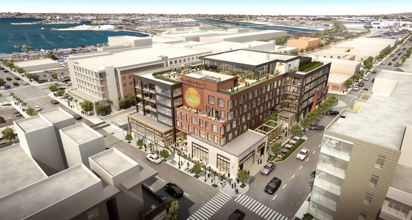 200505_Kilroy_SD_2100 Kettner_Gensler_Aerial Southeast