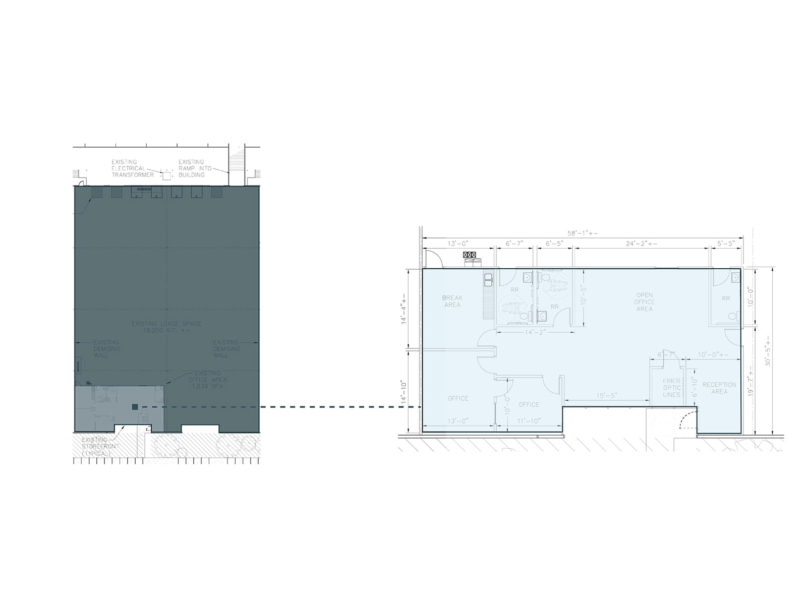 420 A Pan American Drive - Available Area Floor Plan (Enlarged Office Plan)