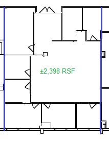 2,398 RSF. Suite 105