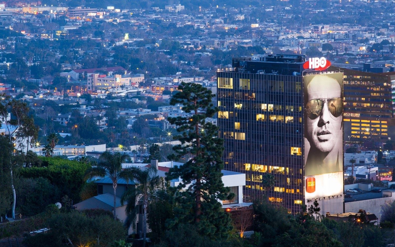 9000 Sunset Night Aerial