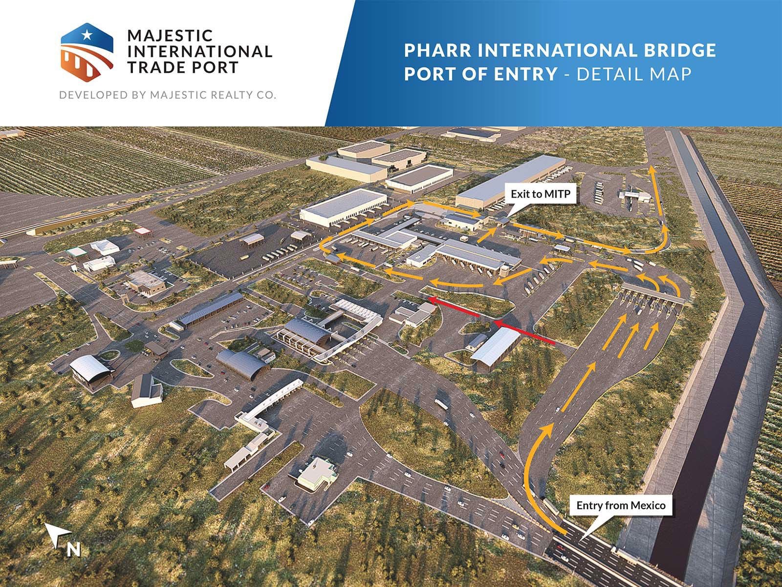 Majestic International Trade Port - Pharr International Bridge Port of Entry (Detail Map)
