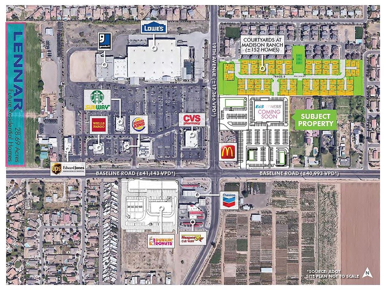 NEC 19th Ave & Baseline, 1802 - 1812 W Baseline Road, Phoenix, AZ, 85041