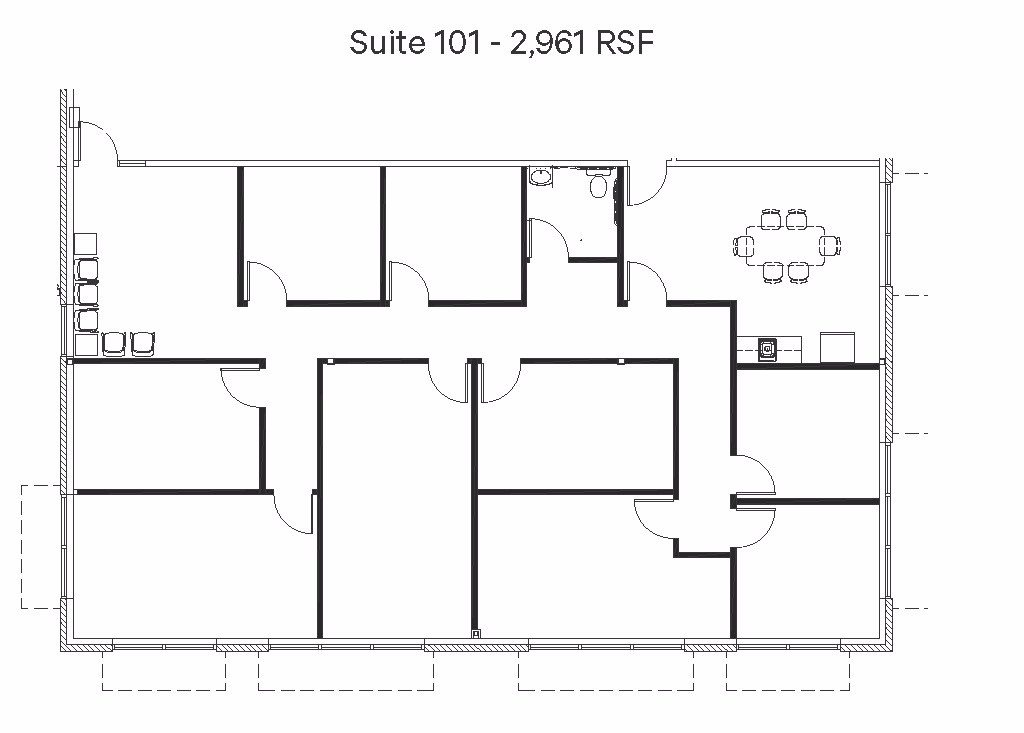 floor plan Suite 101 2,961 RSF