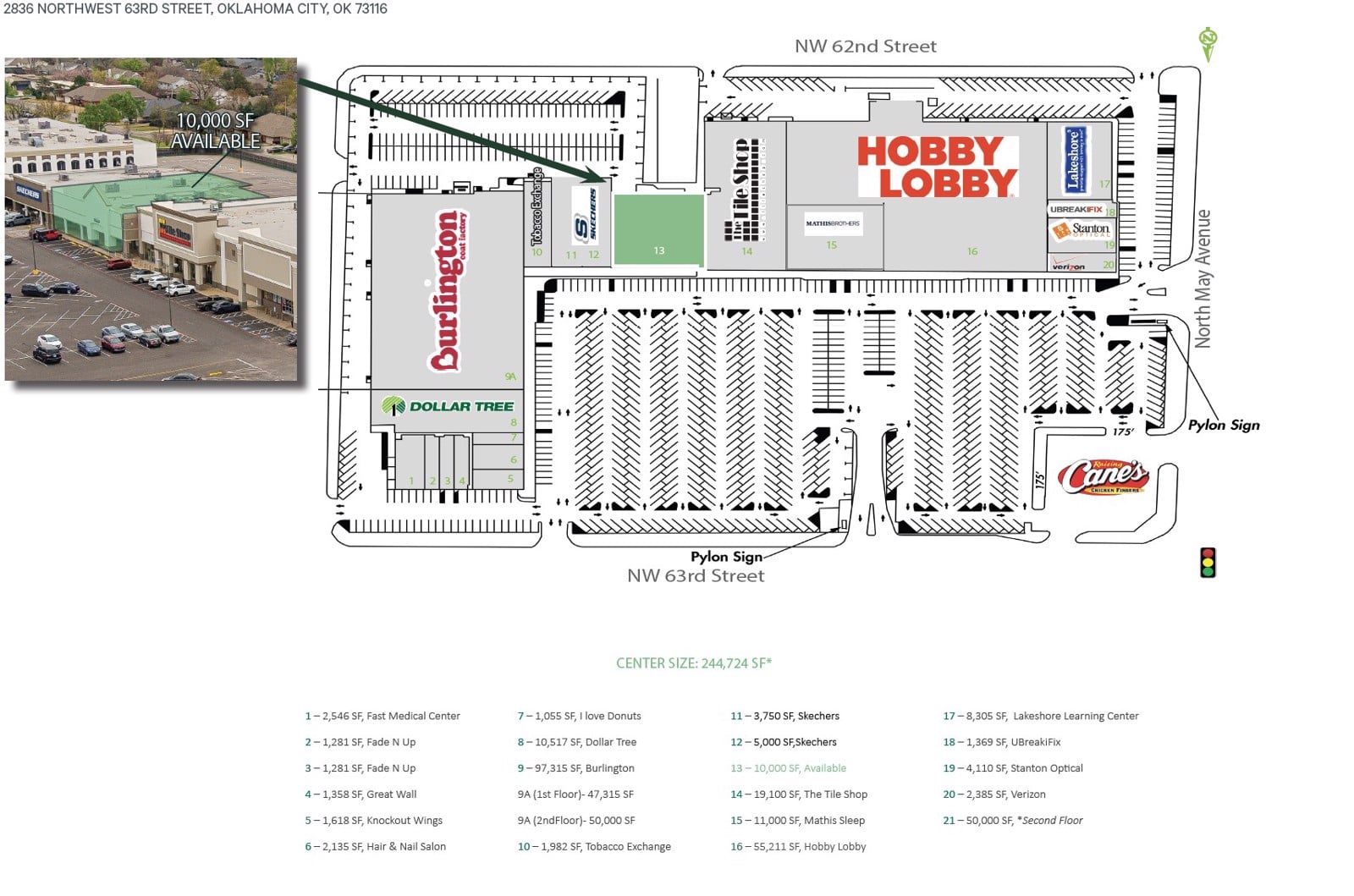 OKC 63rd & May French Market Mall Flyer_10k SF_Site Plan
