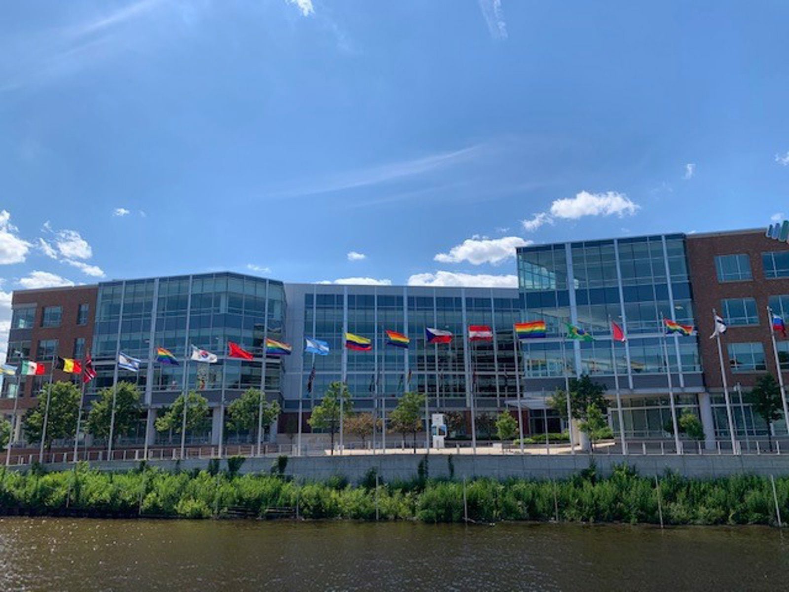 view across the river