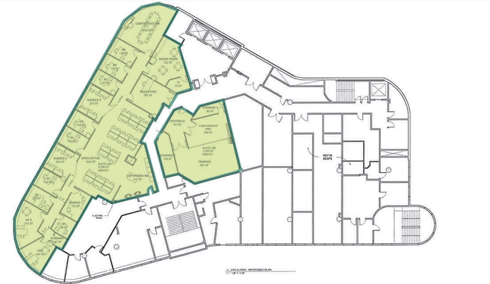 2155 Kalakaua Ave Suite 400 Marked Floor Plan