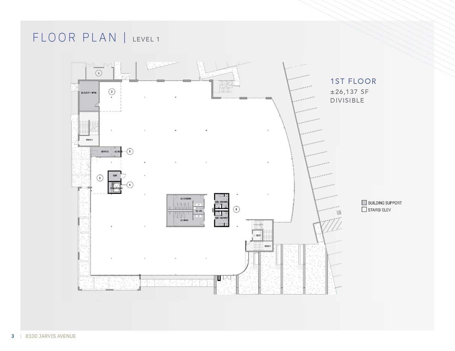 8100 Jarvis Floor Plan Level 1