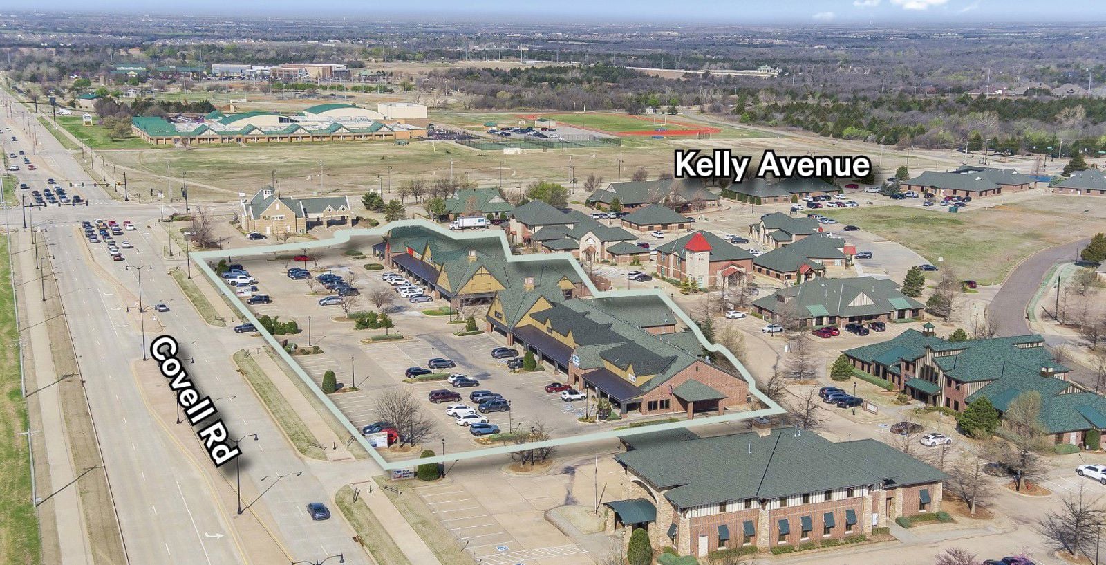 Village Center at Coffee Creek -aerial pic