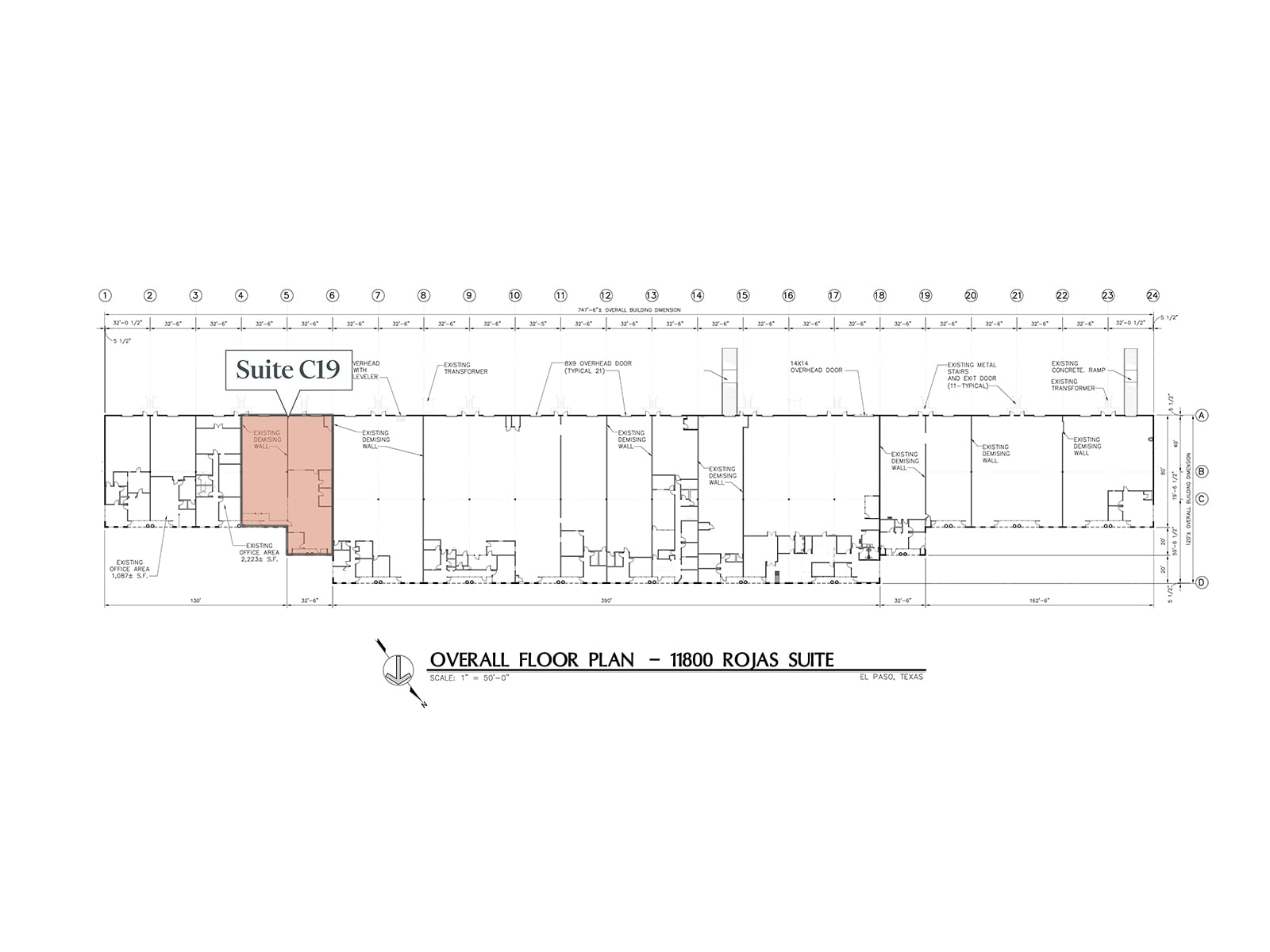 1180O Rojas Drive - Floor Plan (C19 Marked)