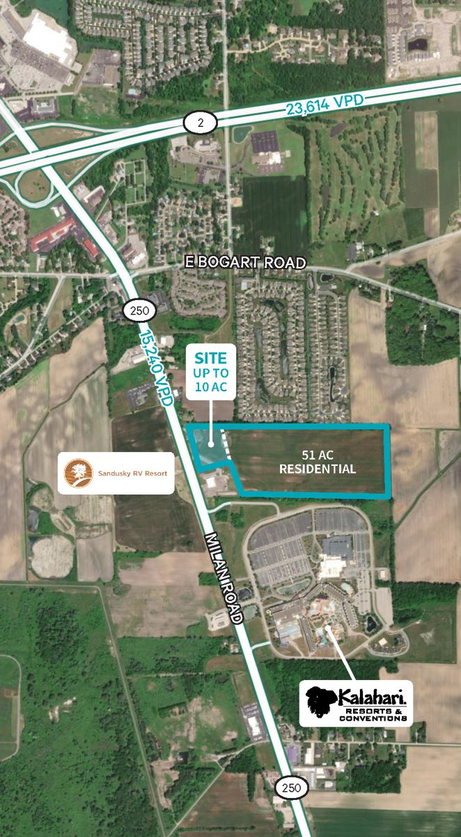 US 250, Sandusky - Up to 10 Acres - MPetrigan - Property Location