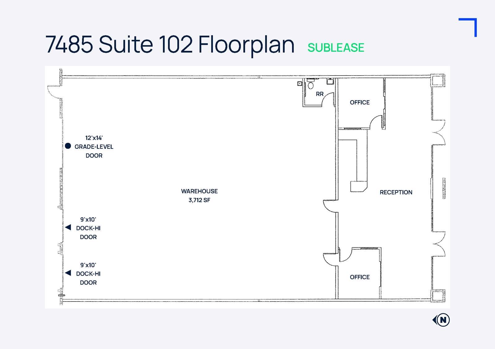 7485 Suite 102 floorplan