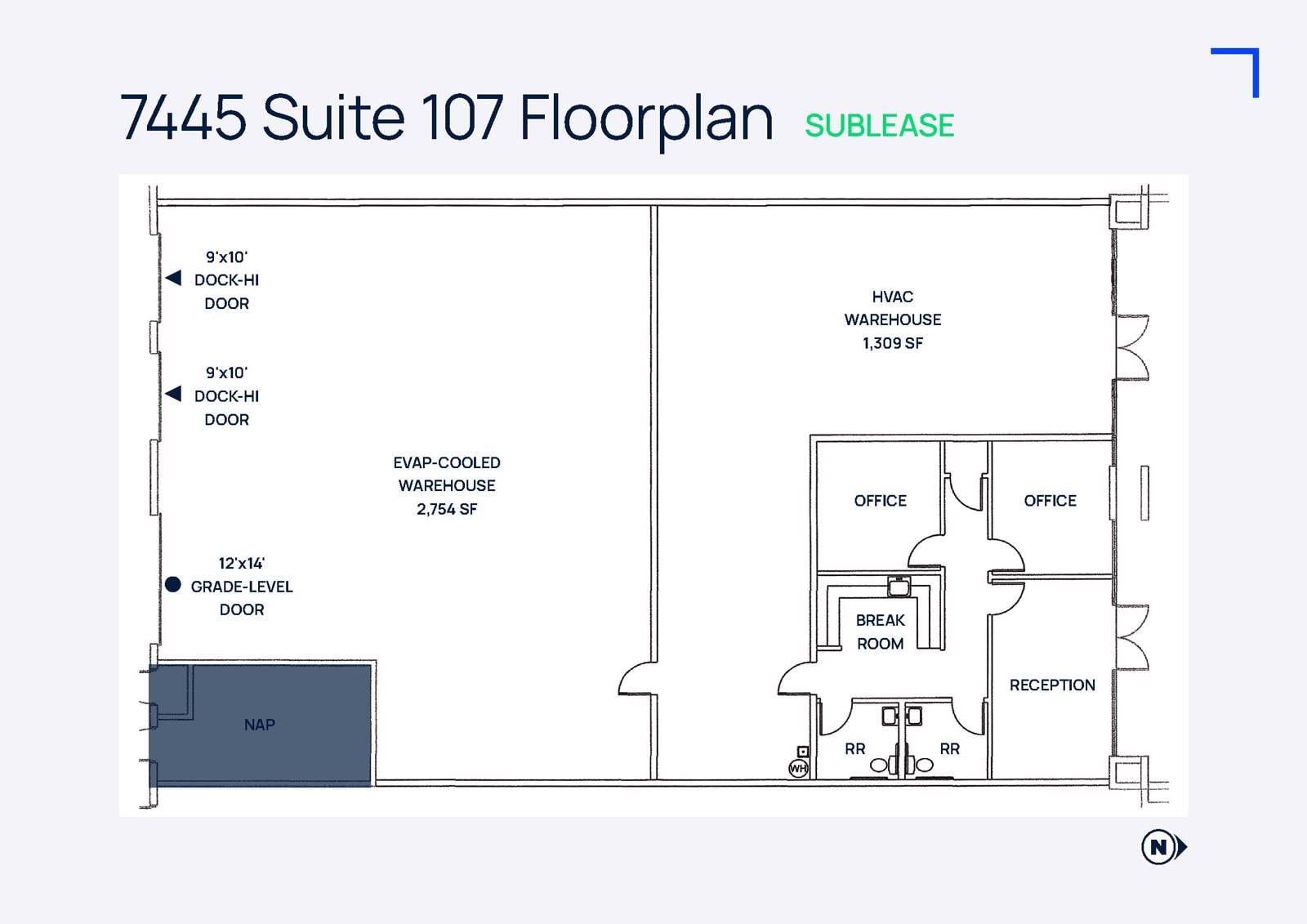 7445 Suite 107 floorplan