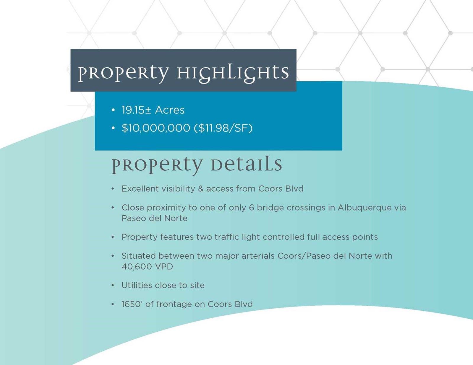 Coors and Paseo del Norte Brochure 2