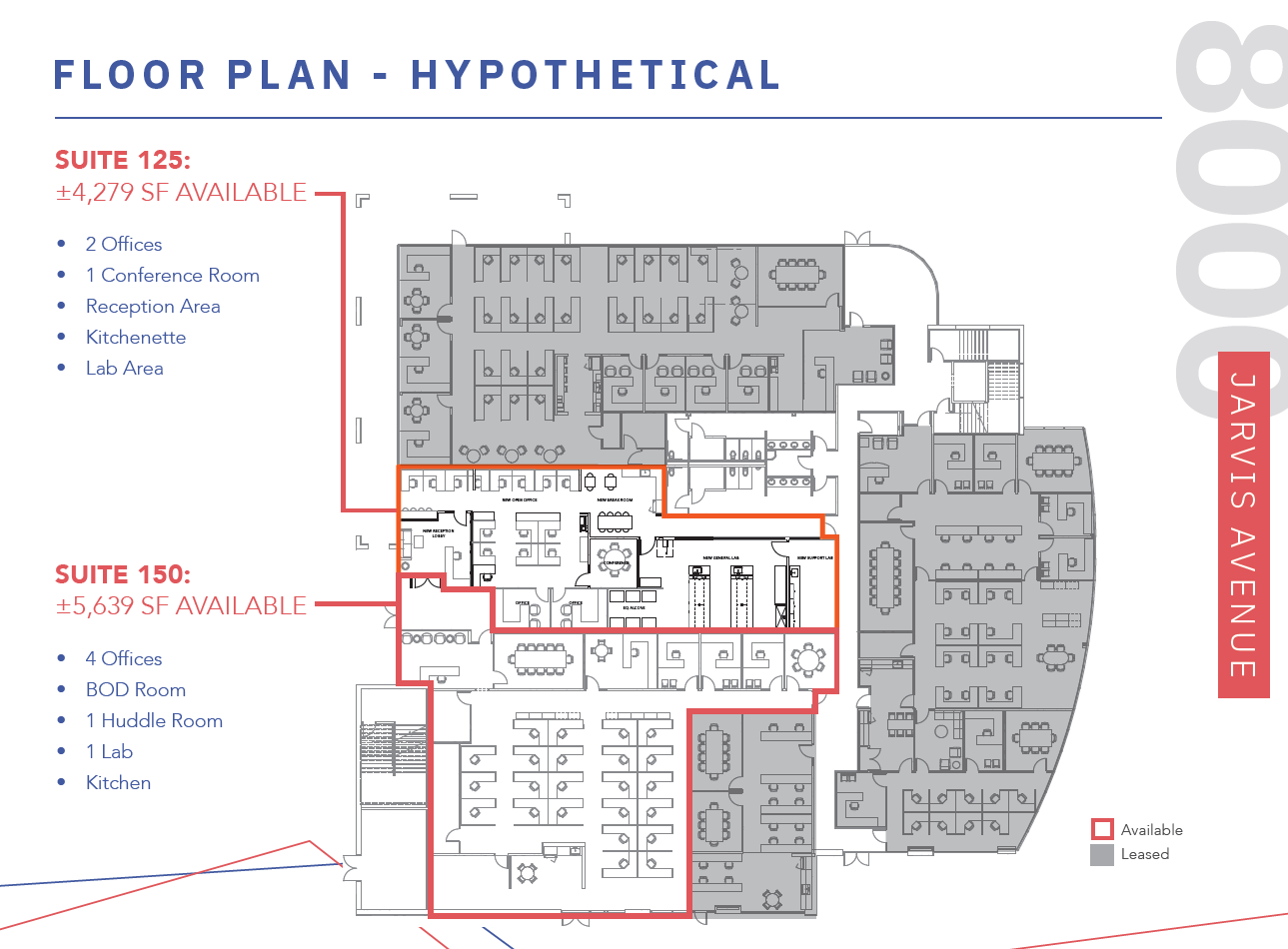8000 Jarvis Stes 125 & 150 Floor Plan