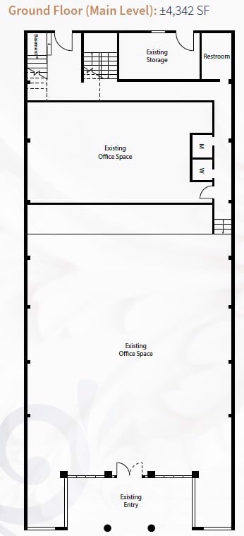 Ground Floor (Main Level): ±4,342 SF