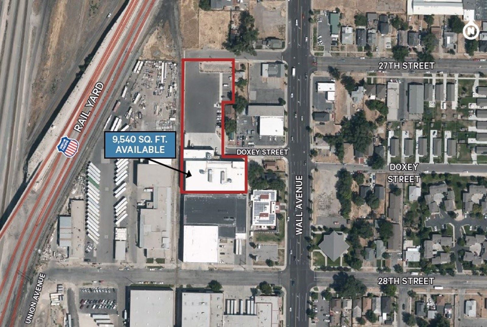 125 West Doxey Street_Flyer ZI Aerial_9,540 SF