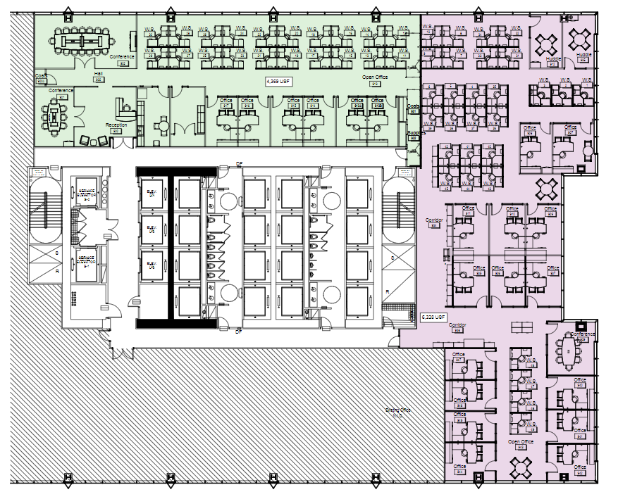 155 N Wacker Dr 9th Floor Sublease Floor Plan.PNG