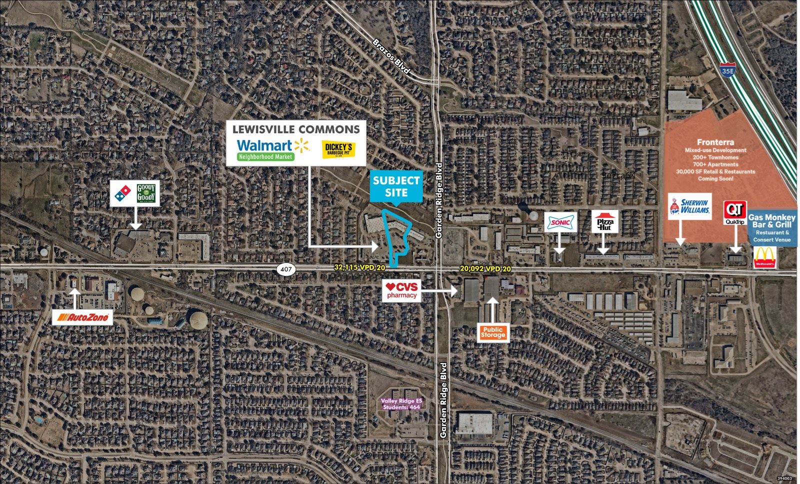 Lewisville Commons - 1511 FM 407 - Half Mile trade area map