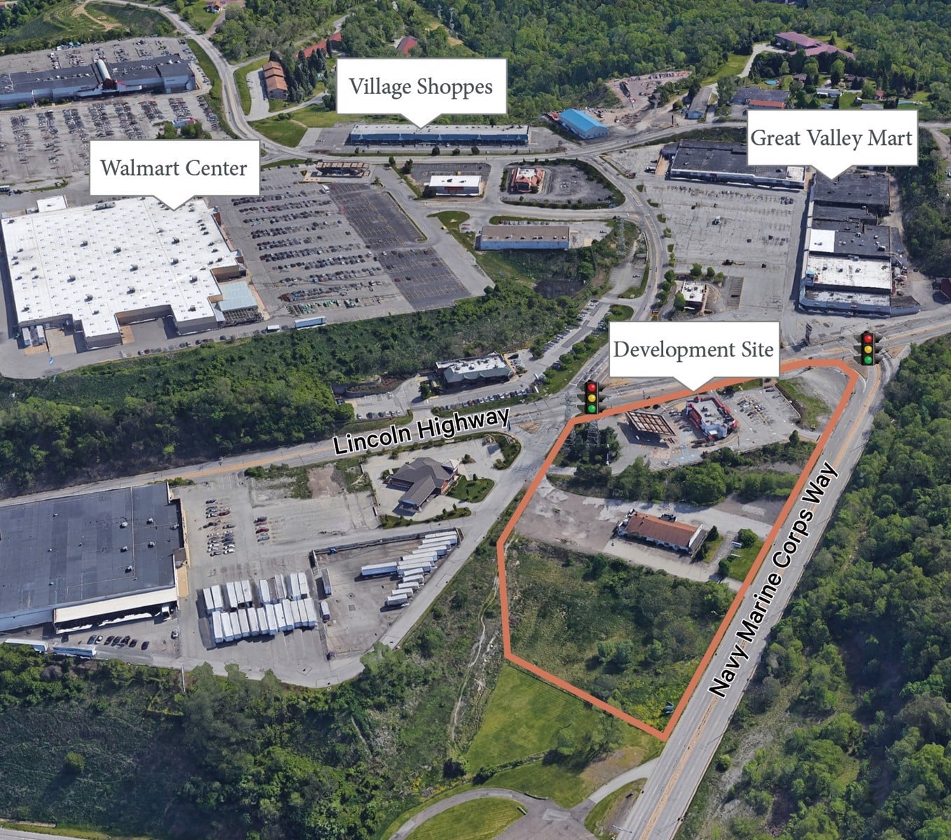 Great Valley Mart Development Aerial 2.2.26