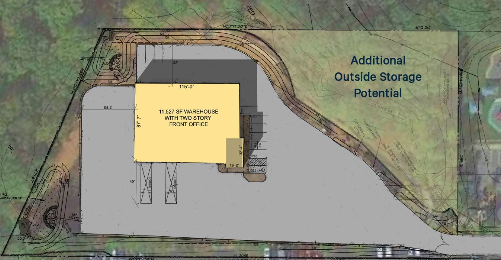 4860 Forbes Blvd Site Plan w Outside Storage CL