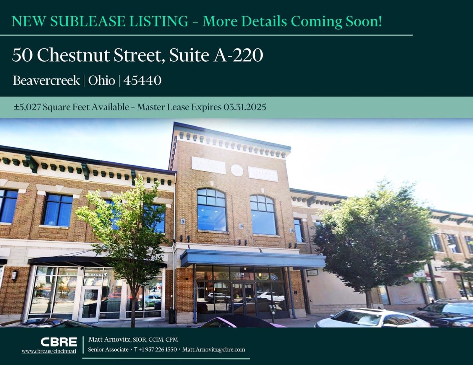 Chestnut St., 50 (Green Town Ctr.), Ste. A-220 Sublease Prel. Broch. 12.15.2022