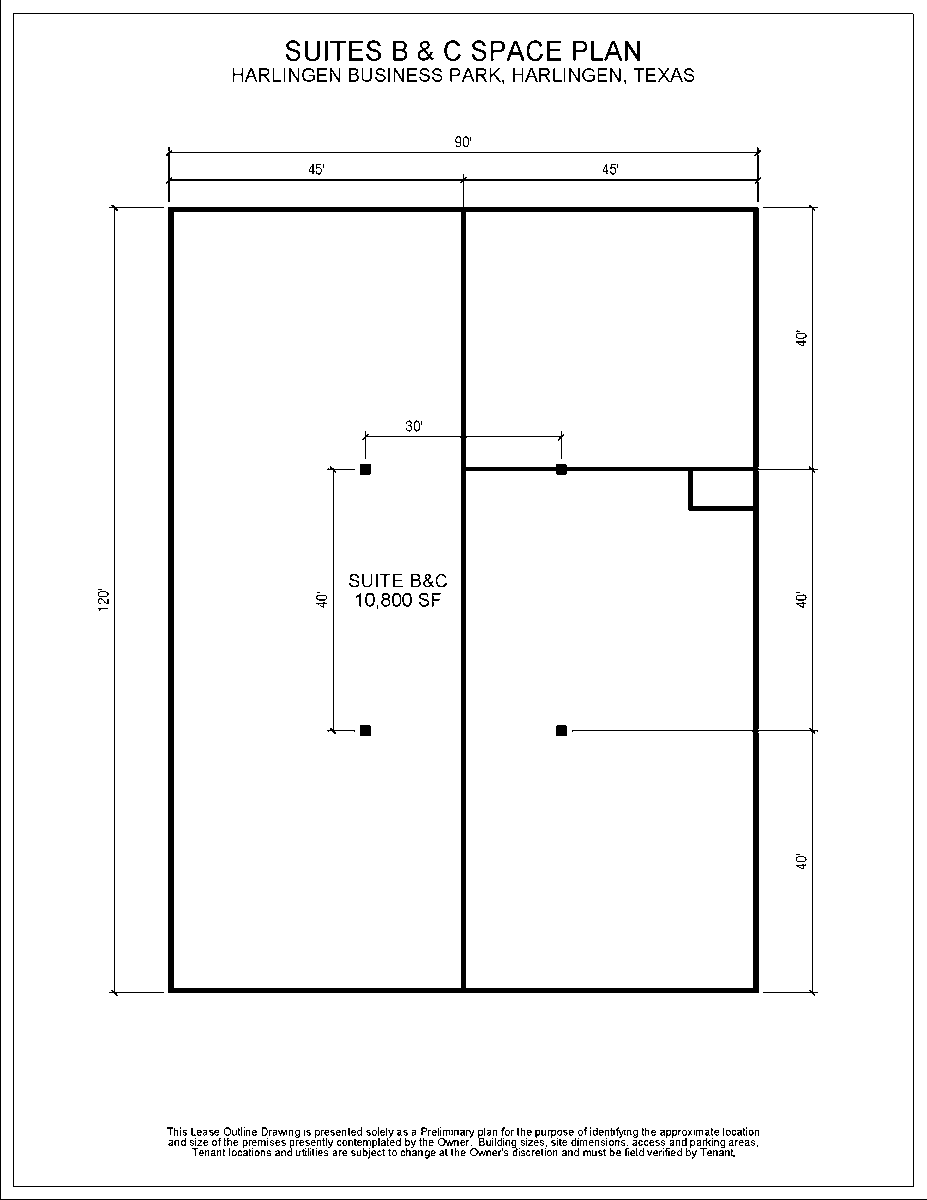 HARLINGEN SUITE B and C_Space Plan